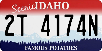 ID license plate 2T4174N