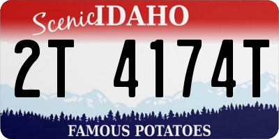 ID license plate 2T4174T