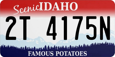 ID license plate 2T4175N