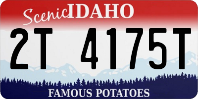 ID license plate 2T4175T