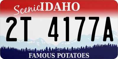 ID license plate 2T4177A