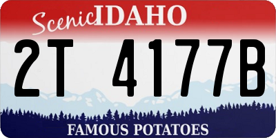 ID license plate 2T4177B