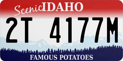 ID license plate 2T4177M