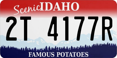 ID license plate 2T4177R