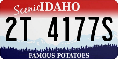 ID license plate 2T4177S