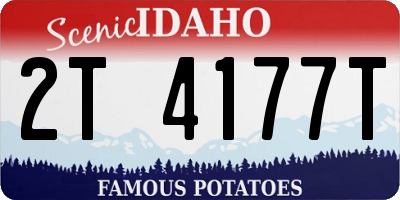 ID license plate 2T4177T