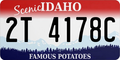 ID license plate 2T4178C