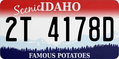 ID license plate 2T4178D
