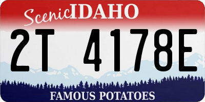 ID license plate 2T4178E