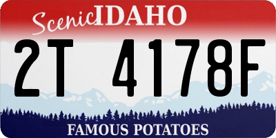 ID license plate 2T4178F