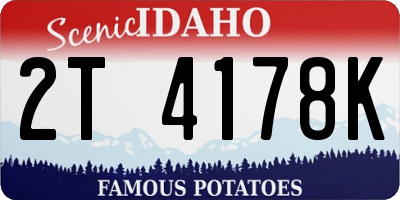 ID license plate 2T4178K
