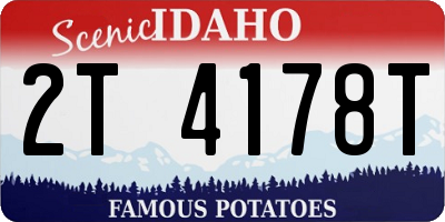 ID license plate 2T4178T