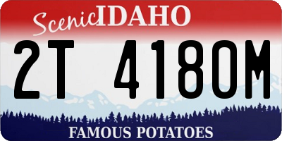 ID license plate 2T4180M