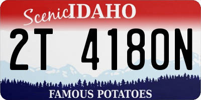 ID license plate 2T4180N