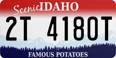 ID license plate 2T4180T