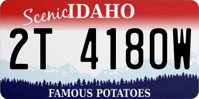 ID license plate 2T4180W