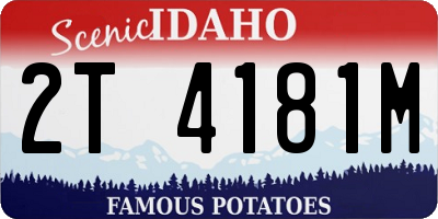 ID license plate 2T4181M