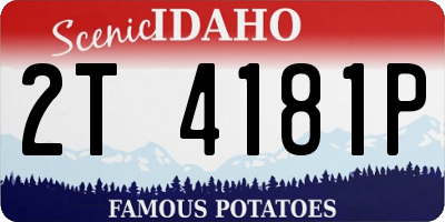 ID license plate 2T4181P
