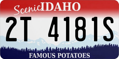ID license plate 2T4181S