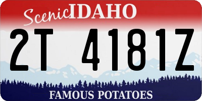 ID license plate 2T4181Z