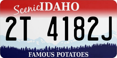 ID license plate 2T4182J