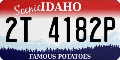 ID license plate 2T4182P