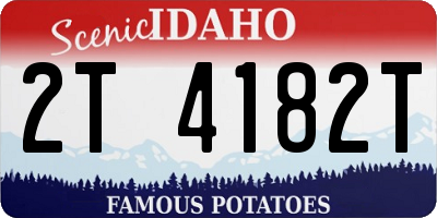 ID license plate 2T4182T