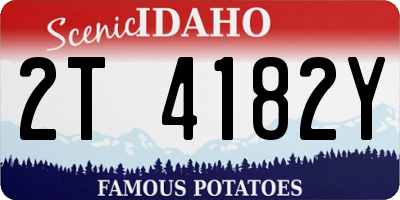 ID license plate 2T4182Y
