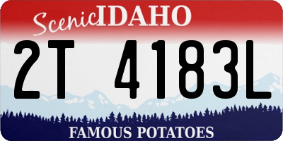 ID license plate 2T4183L
