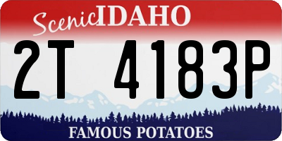 ID license plate 2T4183P