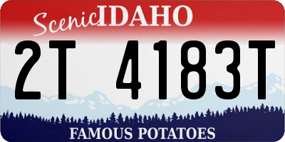 ID license plate 2T4183T