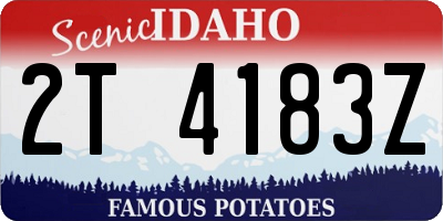 ID license plate 2T4183Z