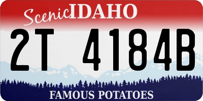 ID license plate 2T4184B