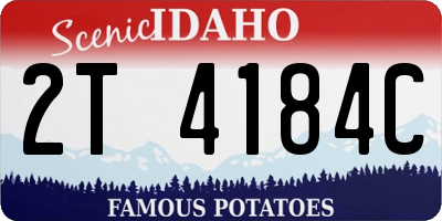ID license plate 2T4184C