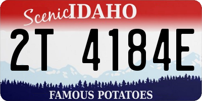 ID license plate 2T4184E