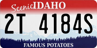 ID license plate 2T4184S