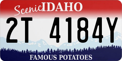 ID license plate 2T4184Y