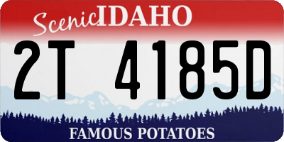 ID license plate 2T4185D