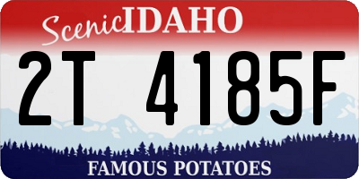ID license plate 2T4185F