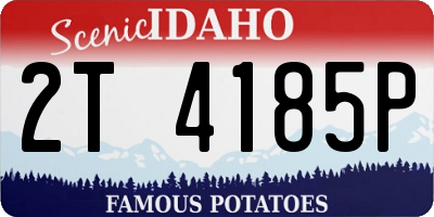 ID license plate 2T4185P