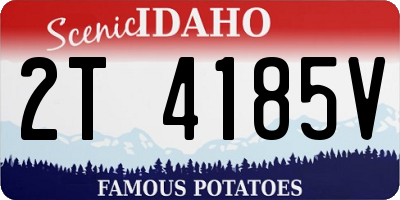 ID license plate 2T4185V