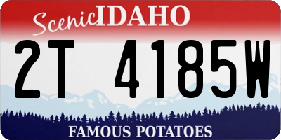 ID license plate 2T4185W