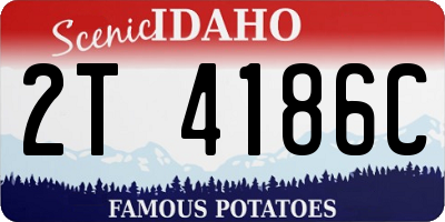 ID license plate 2T4186C