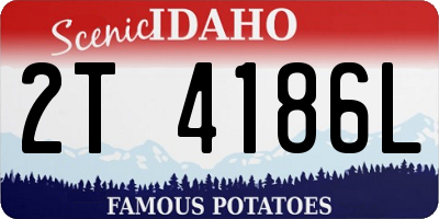 ID license plate 2T4186L