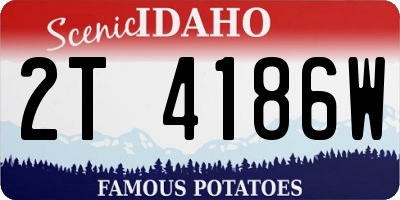 ID license plate 2T4186W