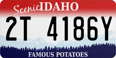 ID license plate 2T4186Y
