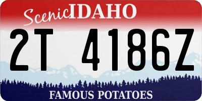 ID license plate 2T4186Z