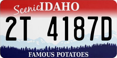 ID license plate 2T4187D