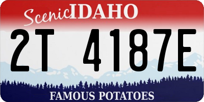 ID license plate 2T4187E