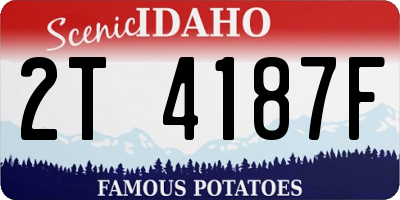 ID license plate 2T4187F
